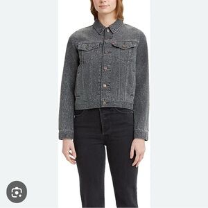Levi's Speckled Black Denim Jacket